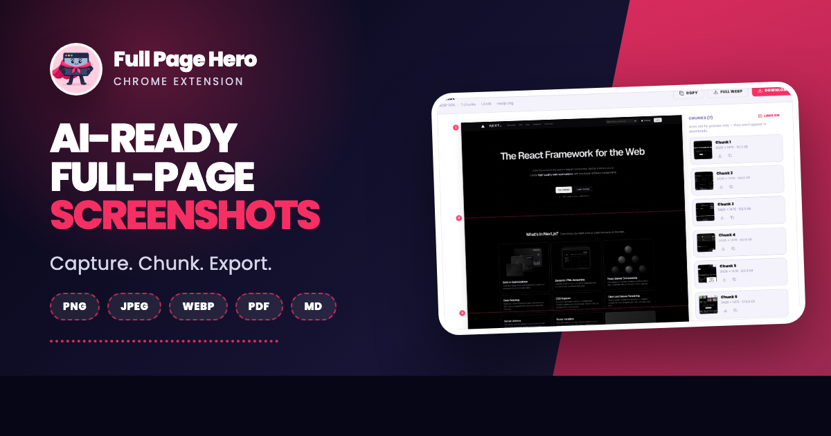 Full Page Hero — Free Full-Page Screenshot Chrome Extension